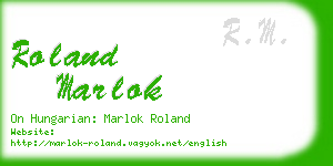 roland marlok business card